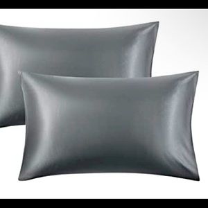 Bedsure Satin Pillowcase for Hair and Skin Queen - Dark Grey Silk Pillowcase 2